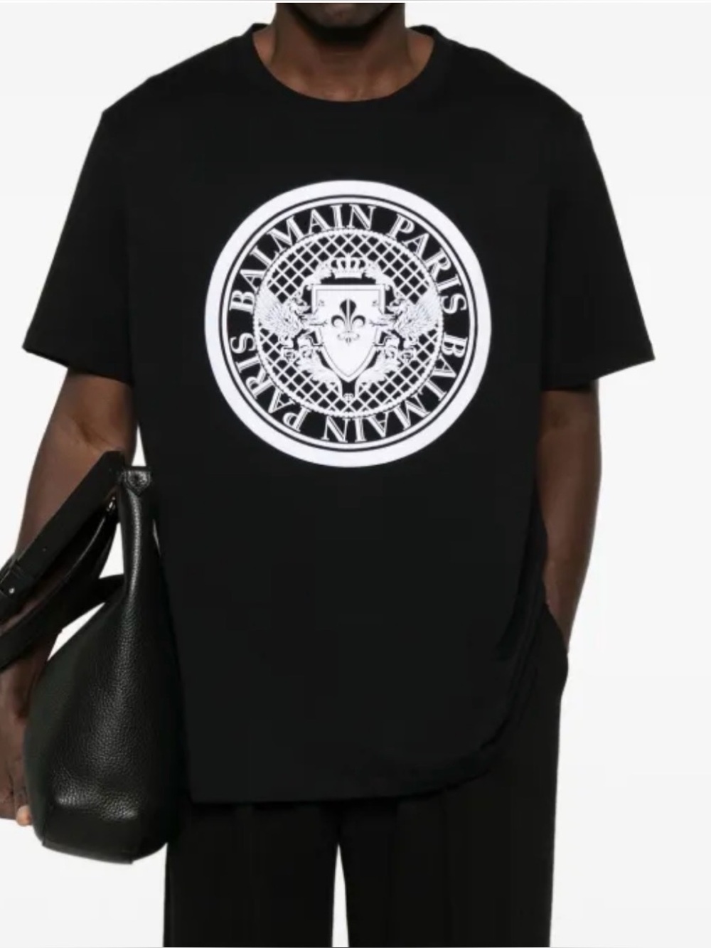 Balmain flocked-logo T-shirt